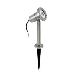 Foco con pica Nema, color acero inoxidable, 24 cm, acero inoxidable