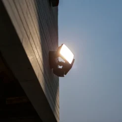 Foco de exterior con sensor LED CHIMERA, negro, 2 luces, IP54