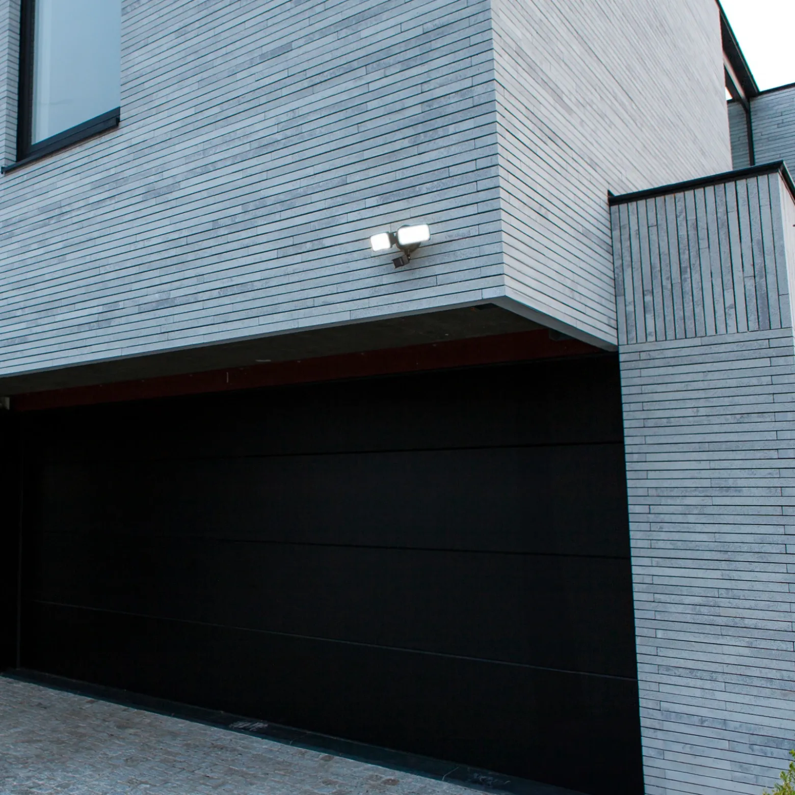 Foco de exterior con sensor LED CHIMERA, negro, 2 luces, IP54