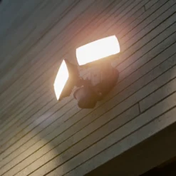 Foco de exterior con sensor LED CHIMERA, negro, 2 luces, IP54