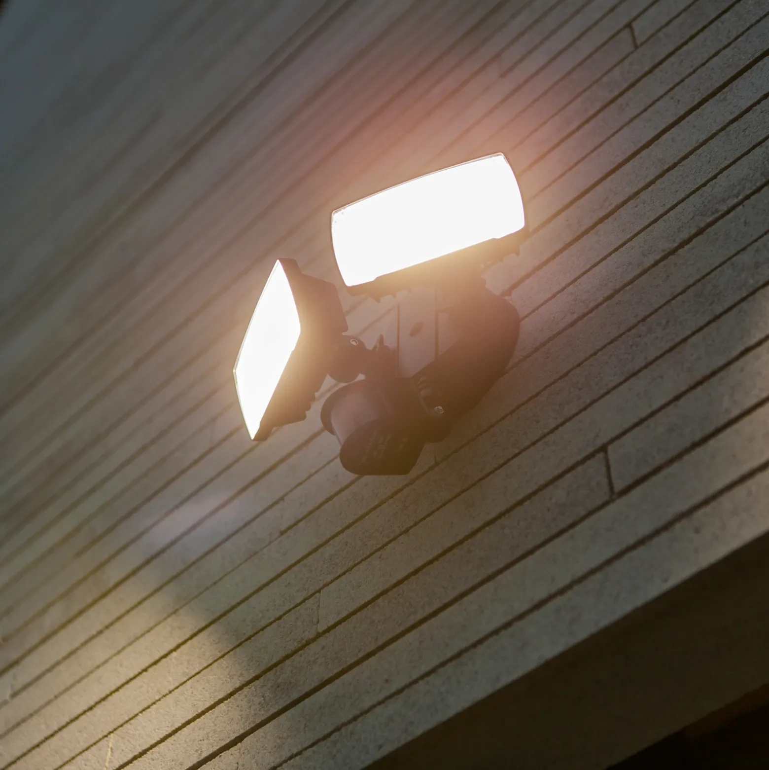 Foco de exterior con sensor LED CHIMERA, negro, 2 luces, IP54