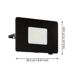 Foco de exterior LED Faedo 3 en negro, 50W
