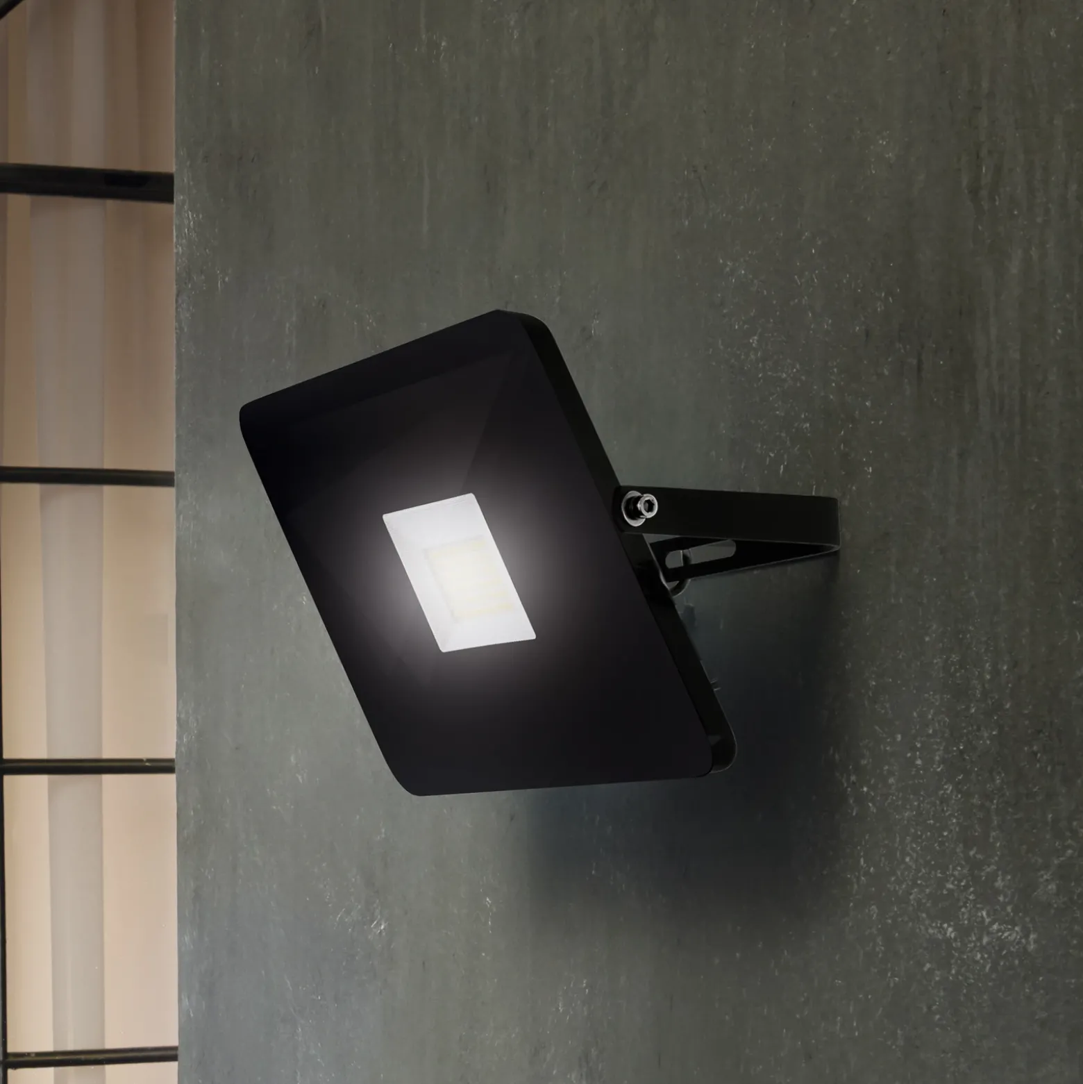 Foco de exterior LED Faedo 3 en negro, 50W