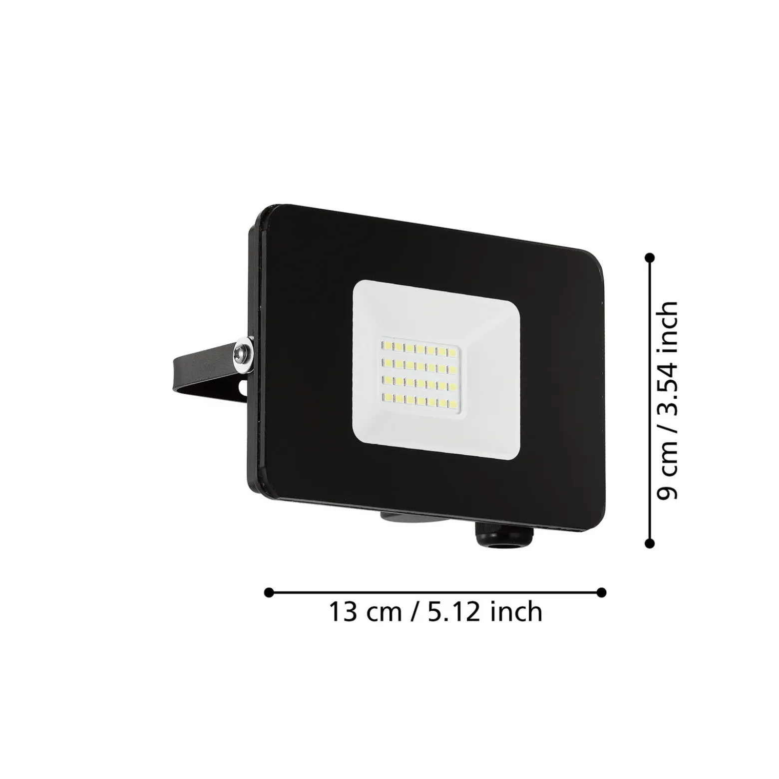 Foco de exterior LED Faedo 3 en negro, 20W