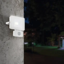 Foco de exterior LED Faedo 3, sensor, blanco, 10W