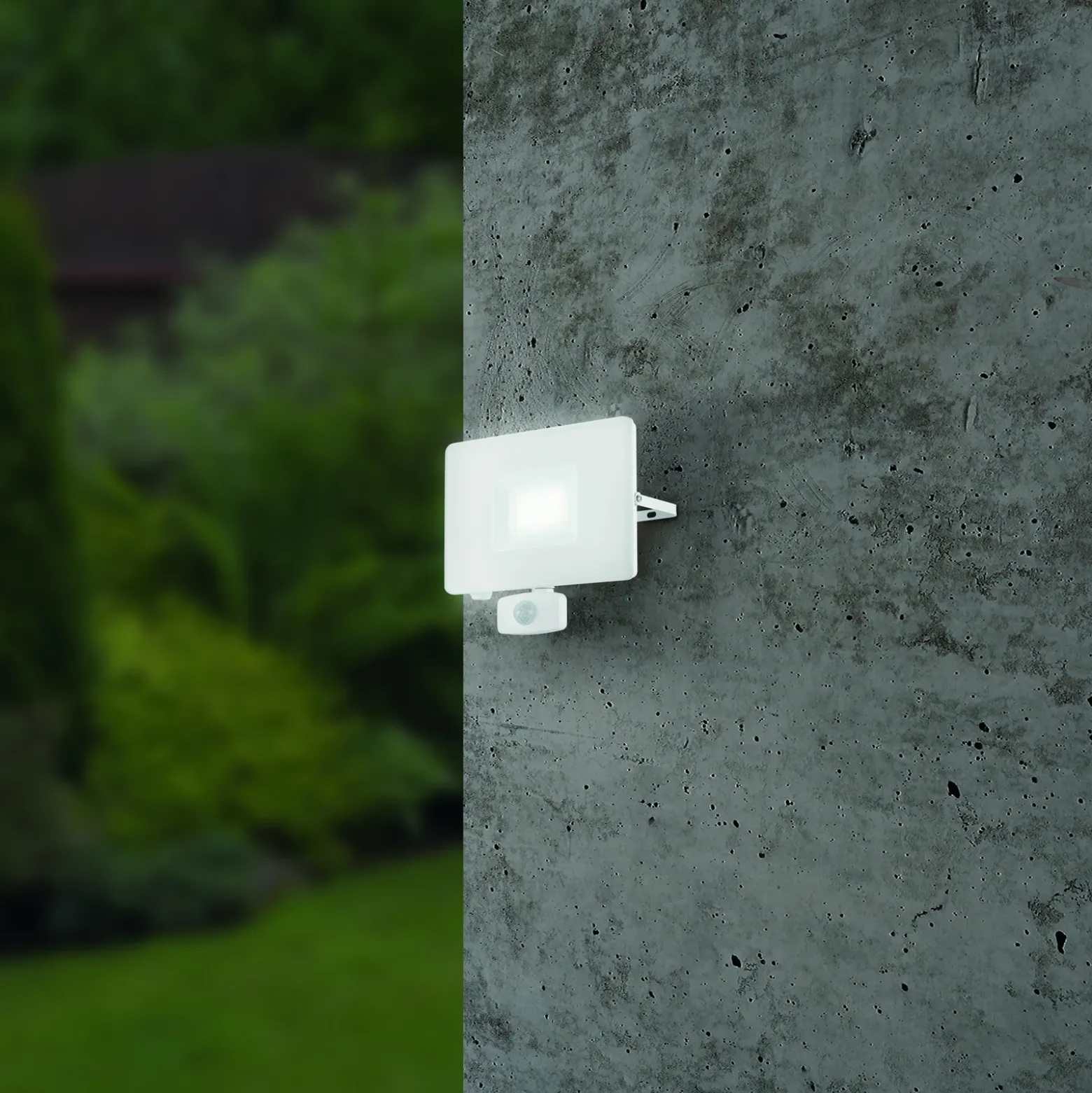 Foco de exterior LED Faedo 3, sensor, blanco, 50W