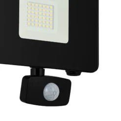 Foco de exterior LED Faedo 3, sensor, negro, 30W