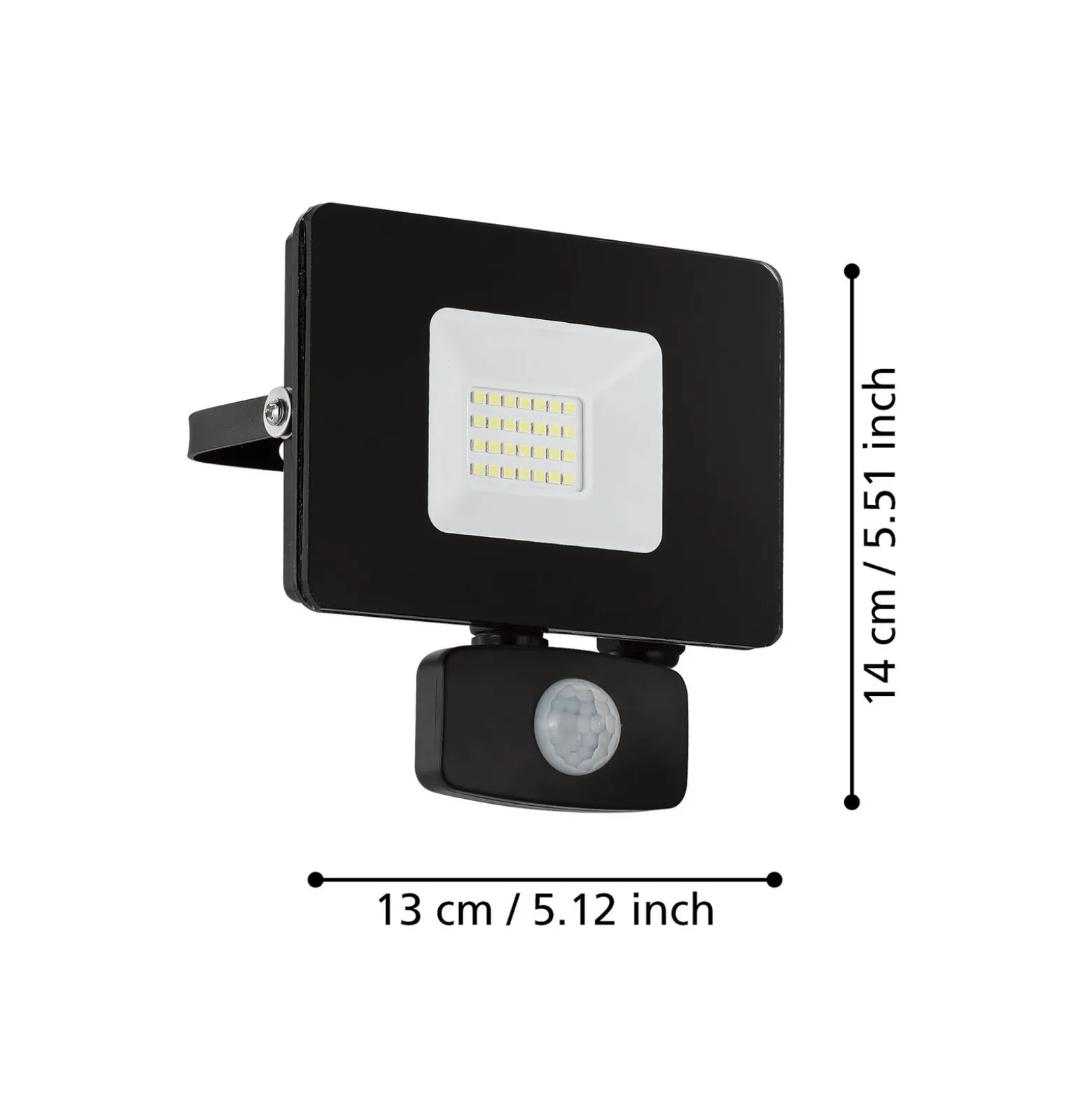 Foco de exterior LED Faedo 3, sensor, negro, 20W