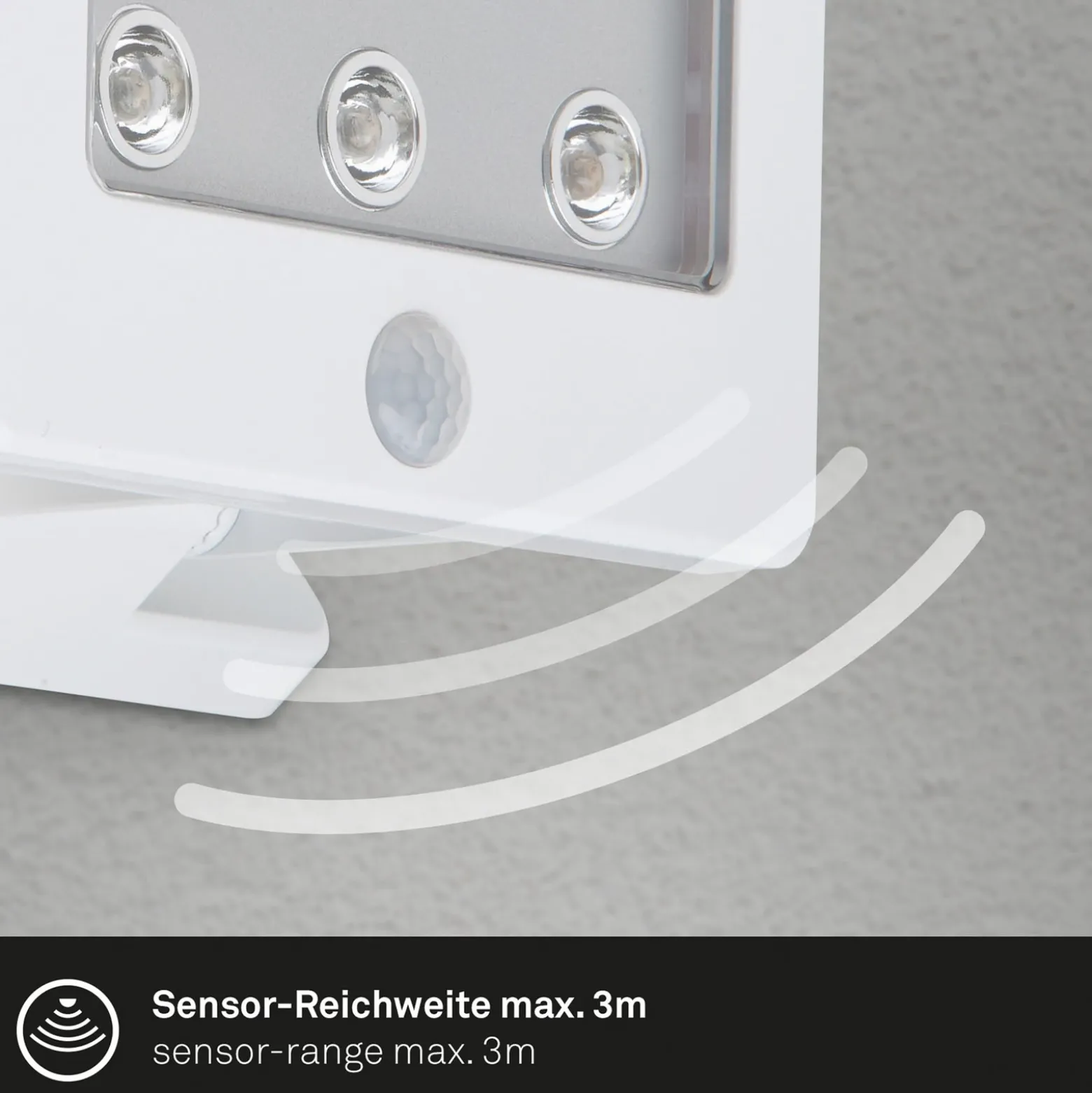Foco de exterior LED Kollig con sensor IP54 blanco