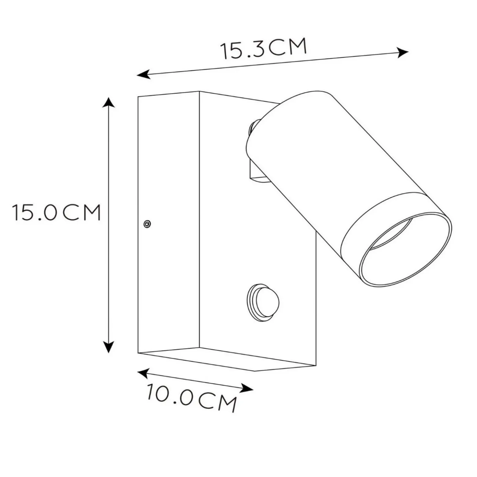 Foco de pared de exterior Taylor Sensor, 1 luz blanco