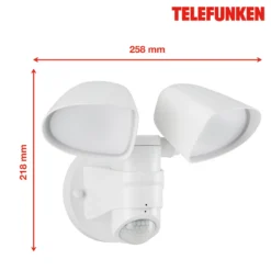 Foco de pared exterior con sensor LED Bilbao 2 luces blanco