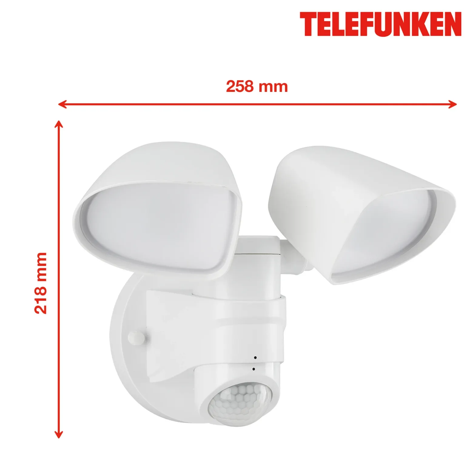 Foco de pared exterior con sensor LED Bilbao 2 luces blanco