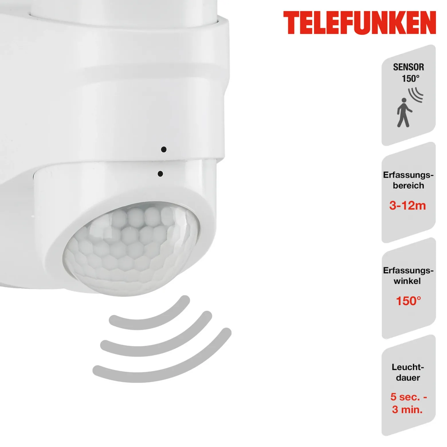 Foco de pared exterior con sensor LED Bilbao 2 luces blanco