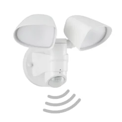 Foco de pared exterior con sensor LED Bilbao 2 luces blanco