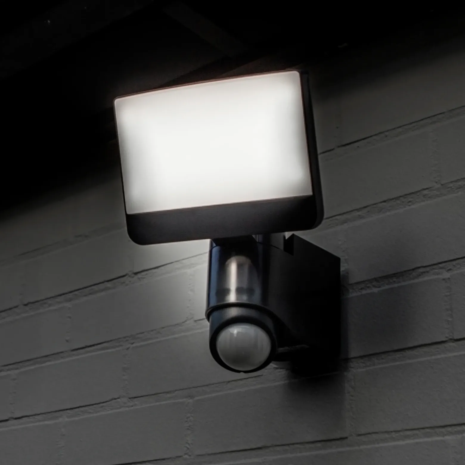 Foco de pared exterior con sensor LED SUNSHINE, 25 cm, gris oscuro, IP54