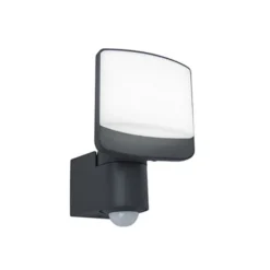 Foco de pared exterior con sensor LED SUNSHINE, 15 cm, gris oscuro, IP44