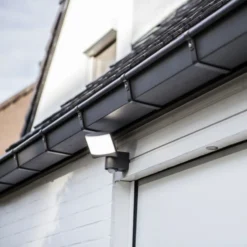Foco de pared exterior con sensor LED SUNSHINE, 15 cm, gris oscuro, IP44