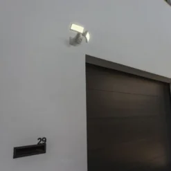 Foco de pared exterior con sensor LED ARC, blanco, 28 cm, 2 luces, IP54