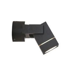 Foco de pared exterior Lucande Kavuna, angular, antracita, IP54
