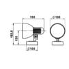 Foco de pared exterior 635, negro rotatorio