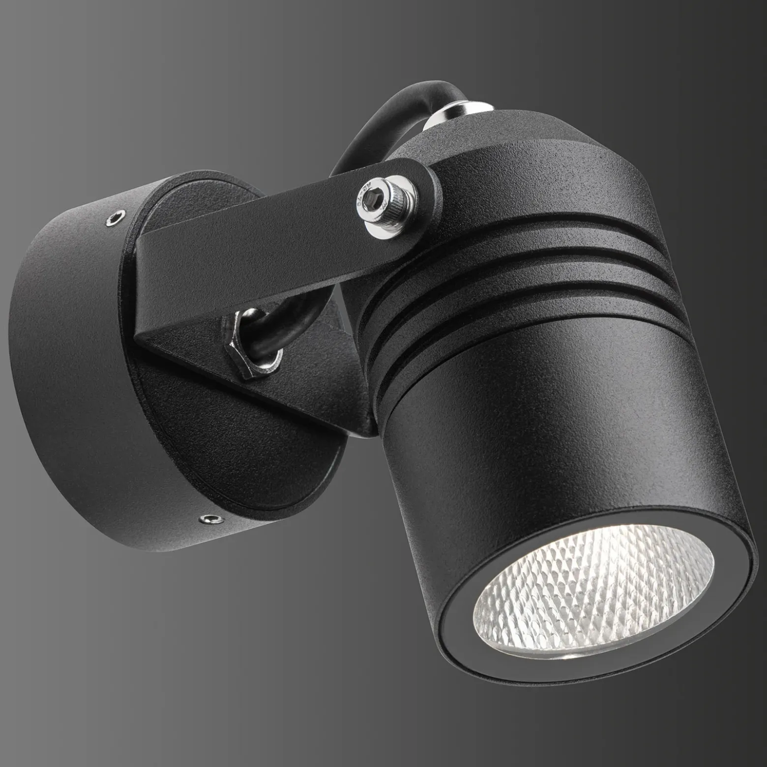 Foco de pared LED para exterior 5019, negro, IP54