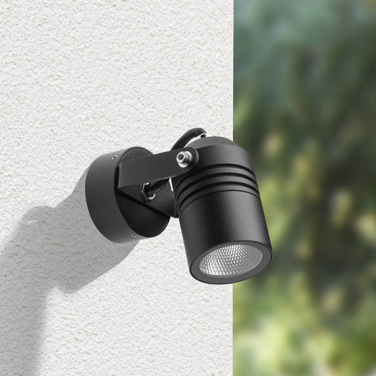 Foco de pared LED para exterior 5019, negro, IP54