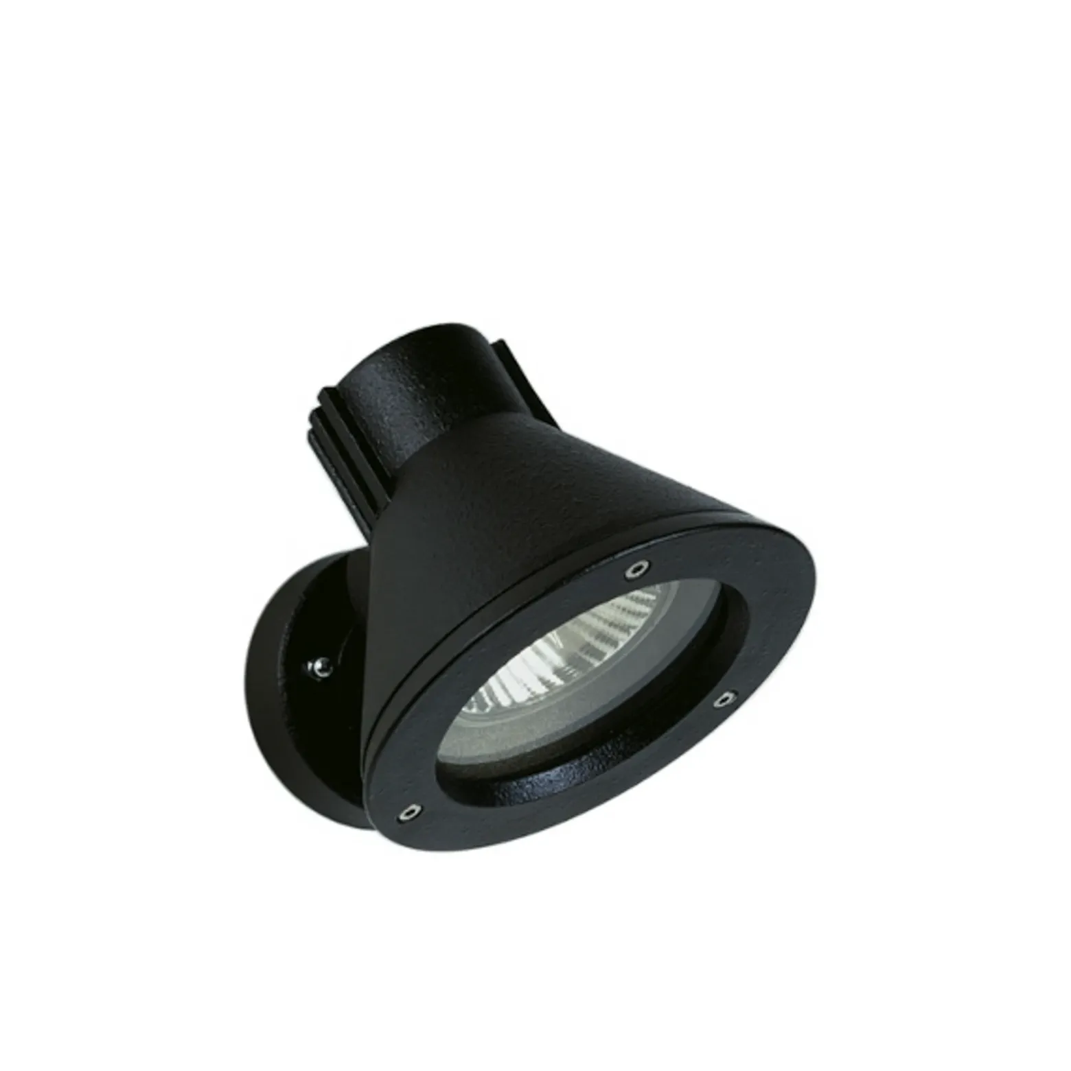 Foco de pared 643S, negro, IP54, E27, aluminio, orientable