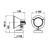 Foco de pared 643 W, blanco, IP54, E27, aluminio, orientable