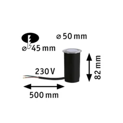 Foco de suelo LED empotrable Paulmann Goldlicht, Ø 5 cm