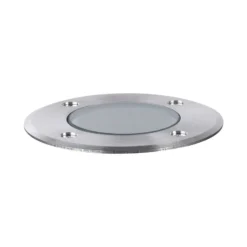 Foco de suelo LED empotrable Paulmann 94732, Ø 11 cm, acero inoxidable, IP65