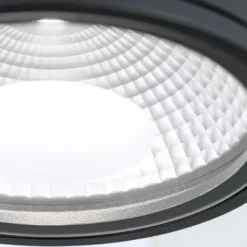 Foco de techo LED Sputnik IP65 Ø 14,5 cm negro