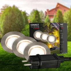 Foco empotrable LED 3916032 IP67 12 V, kit de inicio de 3 unidades, Ø 4,5 cm,