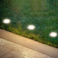 Foco empotrable LED 3915032 IP67 12 V, 3 unidades, 4,5 cm, acero inoxidable