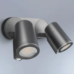 Foco exterior con sensor inteligente STEINEL One SC de 2 luces, color