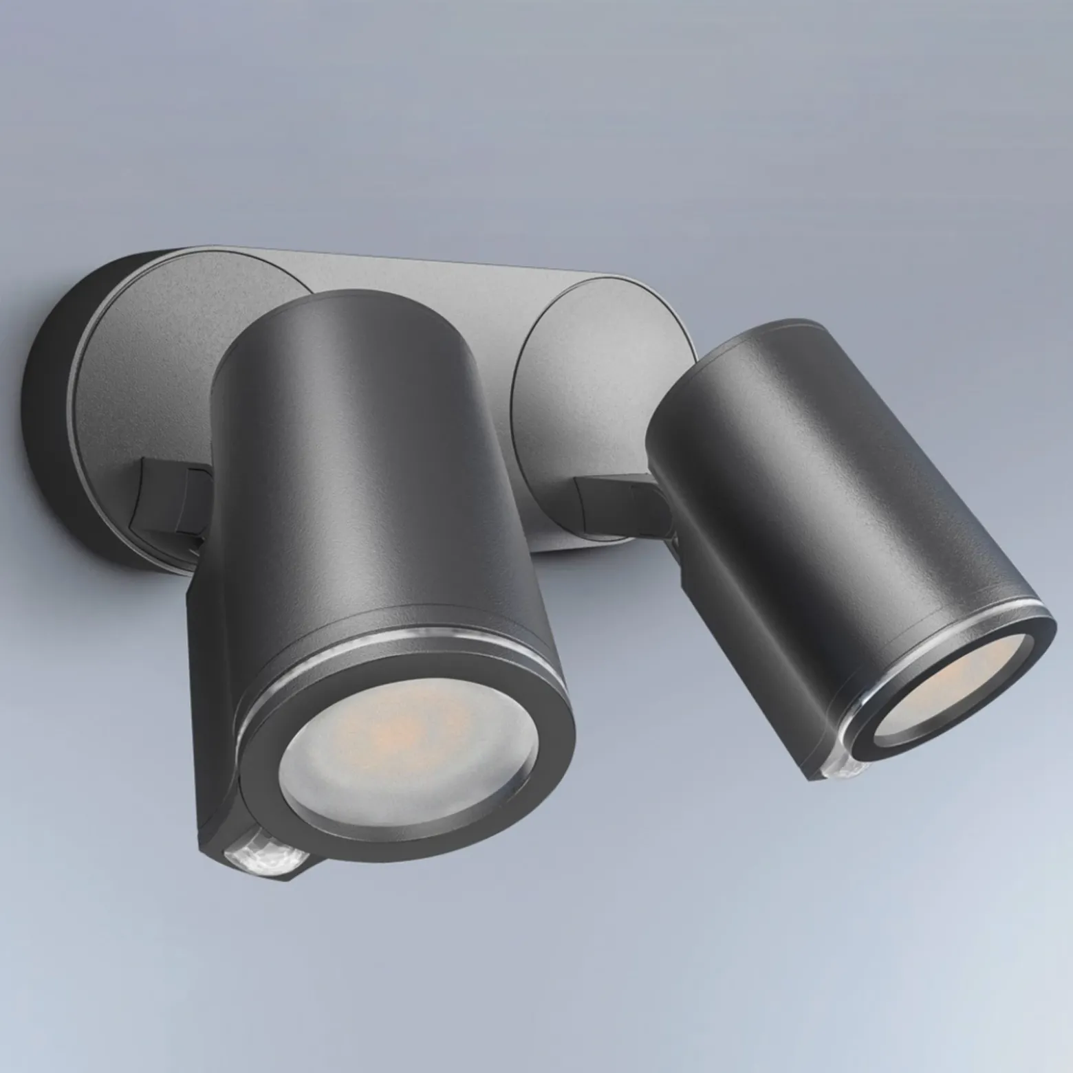 Foco exterior con sensor inteligente STEINEL One SC de 2 luces, color