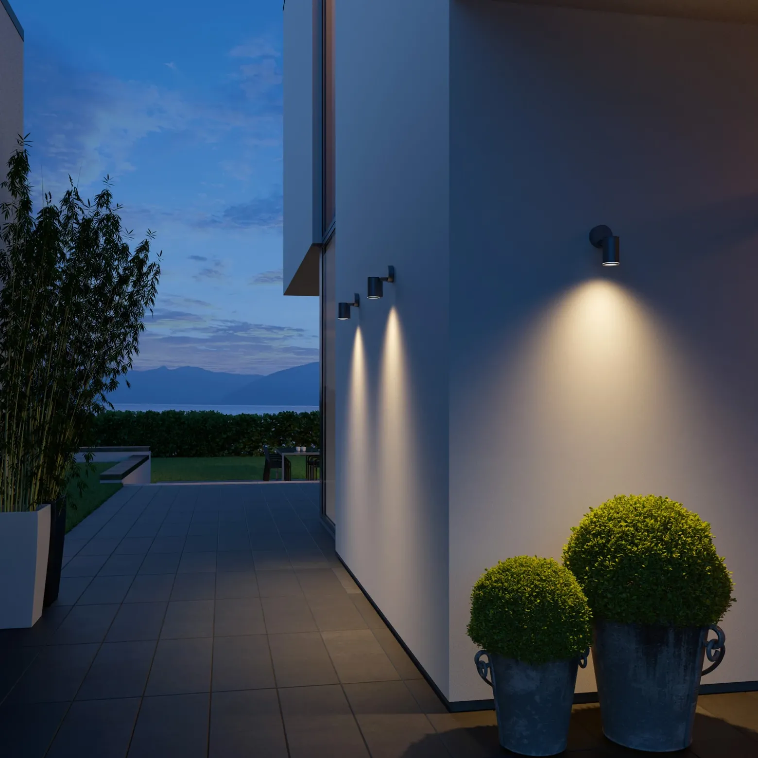 Foco exterior con sensor inteligente STEINEL One SC, color antracita, IP44