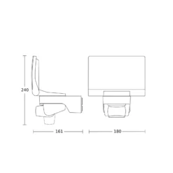 Foco exterior con sensor STEINEL XLED Home 2 XL S, blanco, IP44