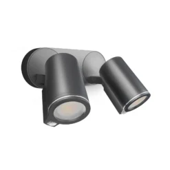 Foco exterior con sensor STEINEL One S, 2 luces, color antracita, IP44
