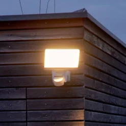 Foco exterior con sensor STEINEL XLED Home 2 S, blanco, IP44