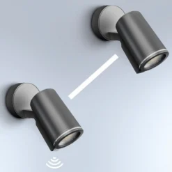Foco exterior con sensor STEINEL One S, color antracita, IP44