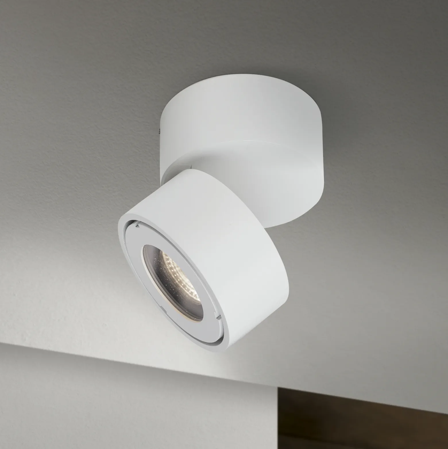 Foco exterior Harvey LED, blanco, Ø 10 cm, aluminio fundido a presión
