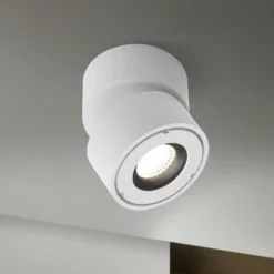 Foco exterior Harvey LED, blanco, Ø 10 cm, aluminio fundido a presión