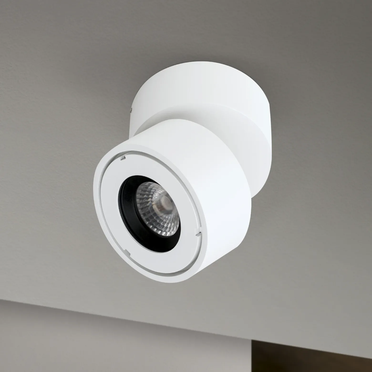 Foco exterior Harvey LED, blanco, Ø 10 cm, aluminio fundido a presión