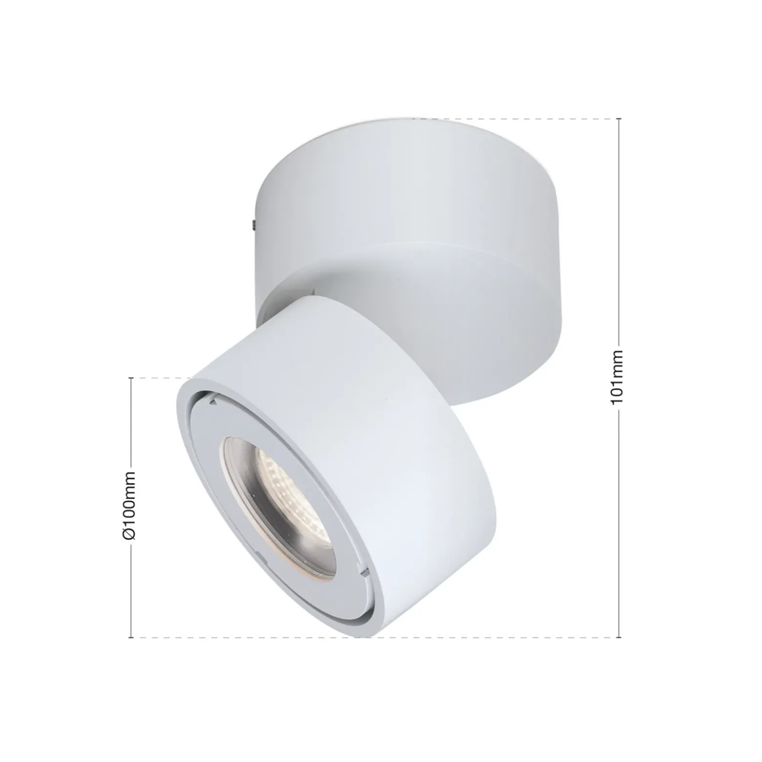 Foco exterior Harvey LED, blanco, Ø 10 cm, aluminio fundido a presión