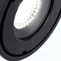 Foco exterior Harvey LED, negro, Ø 10 cm, aluminio fundido a presión