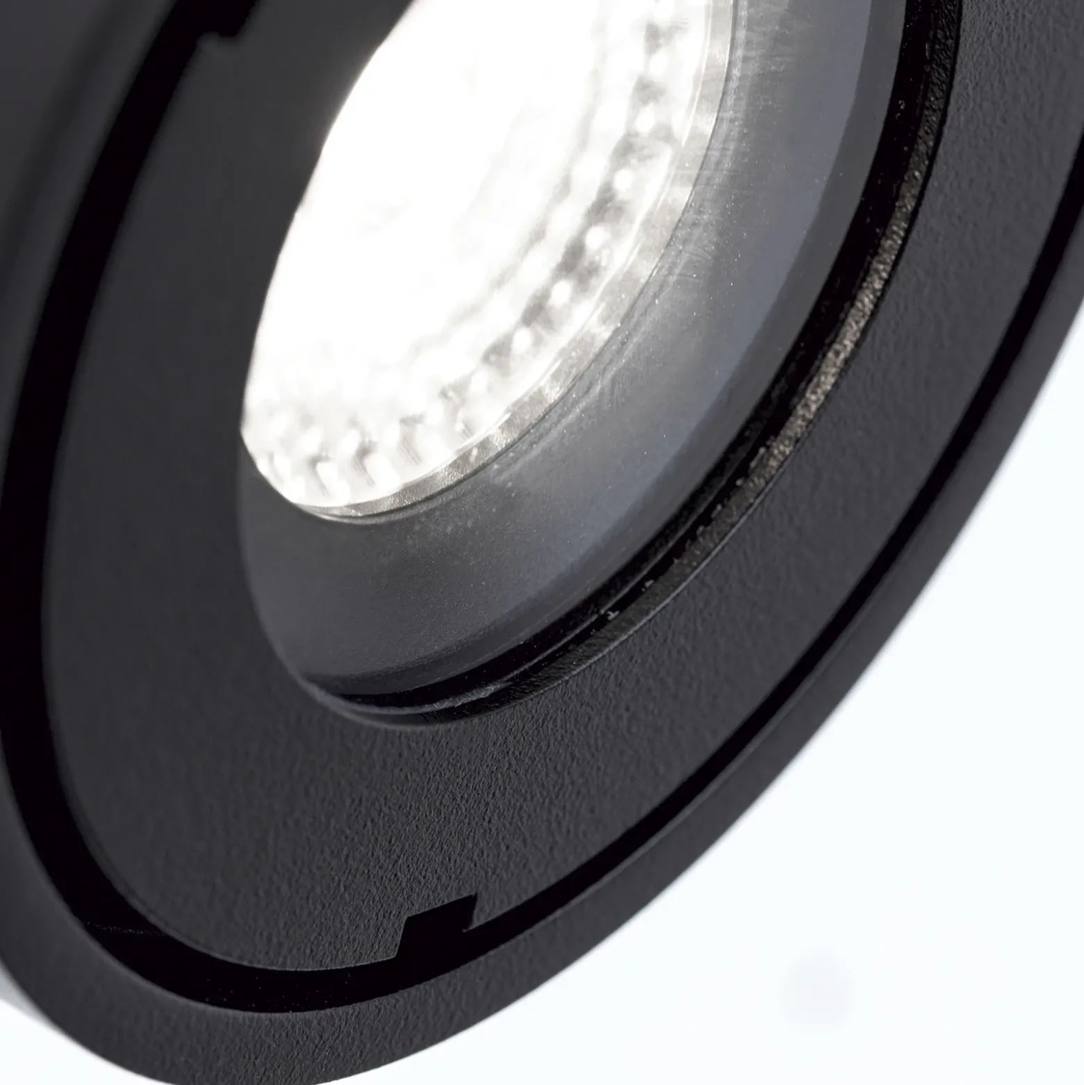 Foco exterior Harvey LED, negro, Ø 10 cm, aluminio fundido a presión