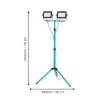 Foco exterior LED Avelar, negro/turquesa, altura 193 cm, metal