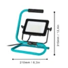 Foco exterior LED Avelar, negro/turquesa, 32 cm de ancho, metal