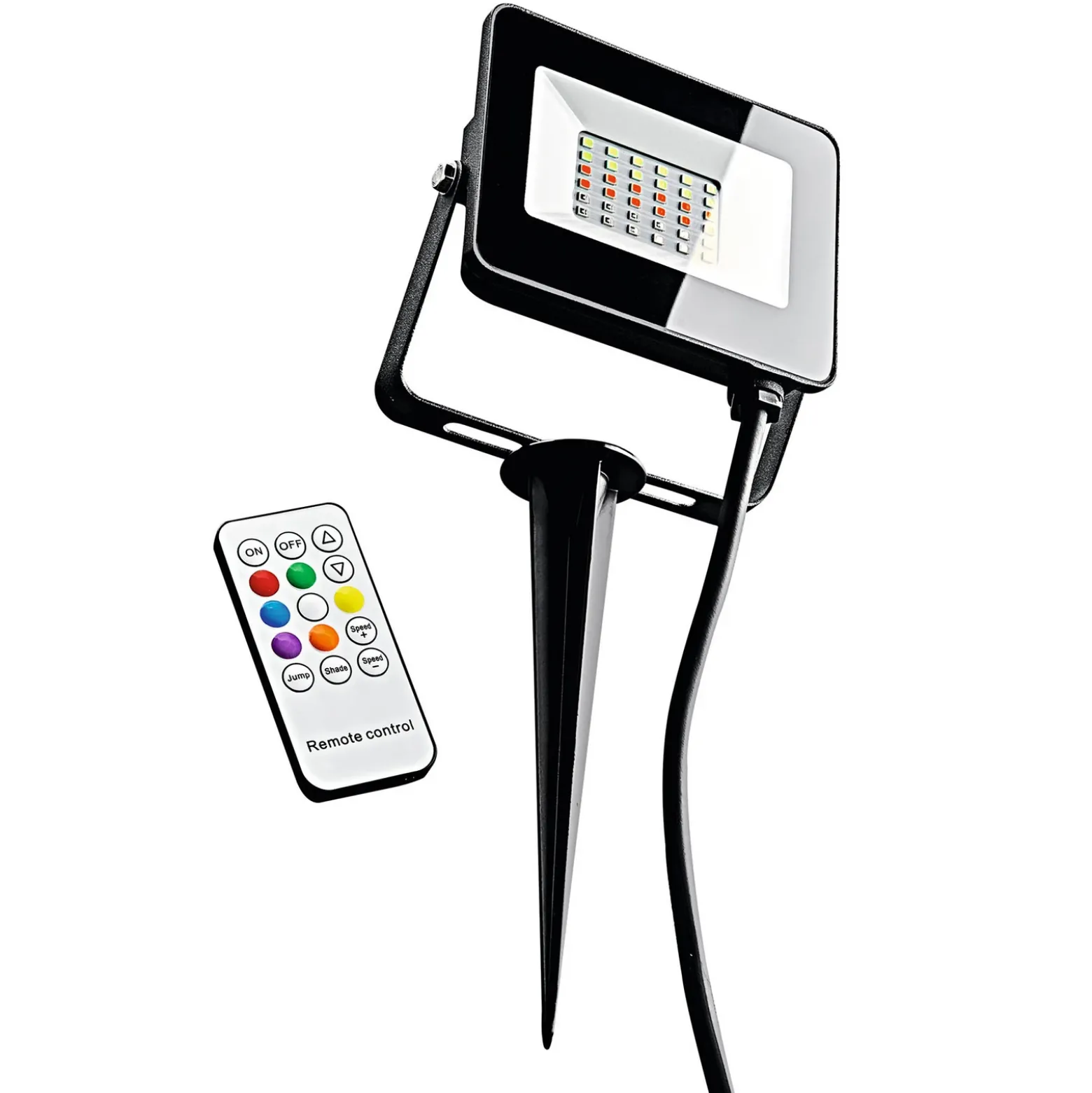 Foco exterior LED Kingston con pica de suelo, RGBW
