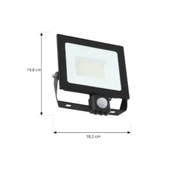 Foco exterior LED Maikel de Prios, 50 W, 4000 lm, metal, sensor